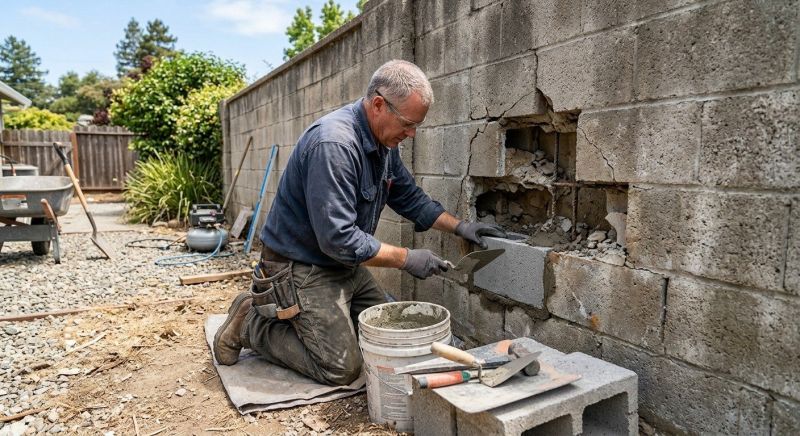 Block Wall Repair in Deland, FL