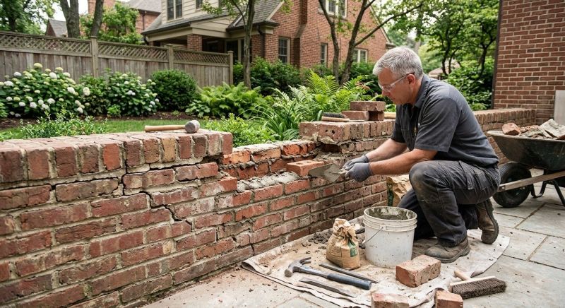 Brick Fence Repair in Daytona Beach, FL