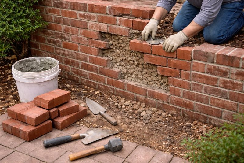 Brick Fence Repair in Daytona Beach, FL
