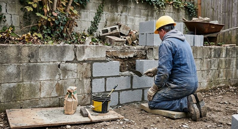 Cinder Block Wall Repair in Edgewater, FL