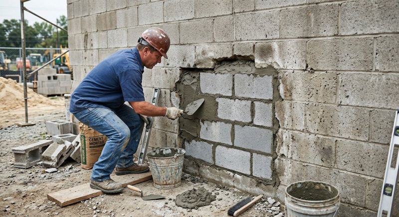 Cinder Block Wall Repair in Osteen, FL