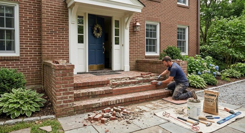 Entryway Brick Repair in Daytona Beach, FL