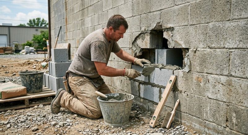 Cinder Block Wall Repair in Orange City, FL
